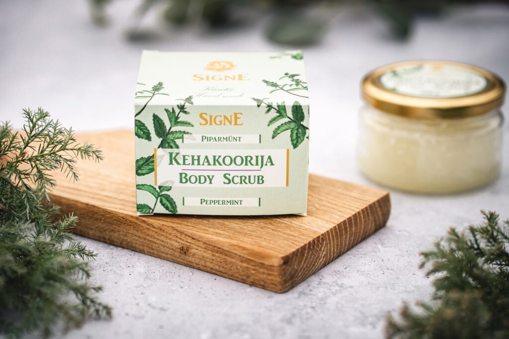 Signe kehakoorija piparmünt aitab suvisel perioodil nahka turgutada ja uuendada.